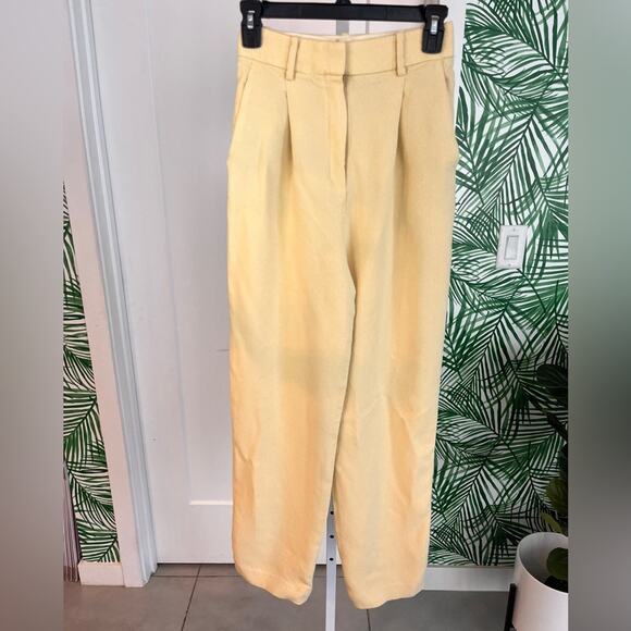 Theory Womens Cream High Waist Pleated Trousers Size 0 - Picture 2 of 11